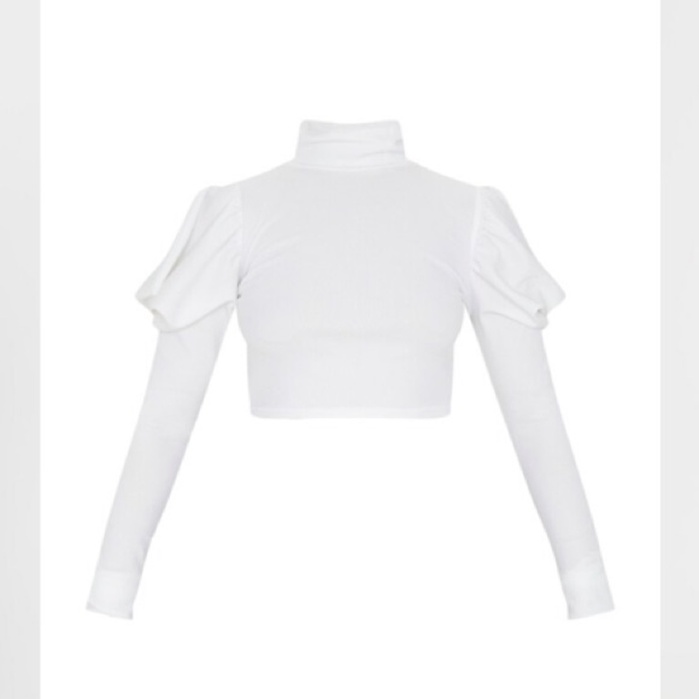 Pretty Little Thing Puff Sleeve Crop Top